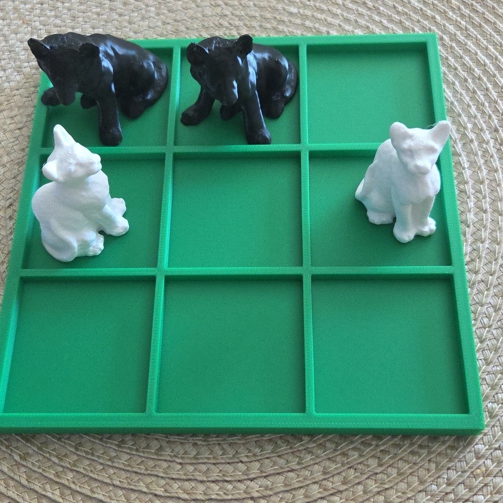 3-D Printed Tic-Tac-Paws Board Game